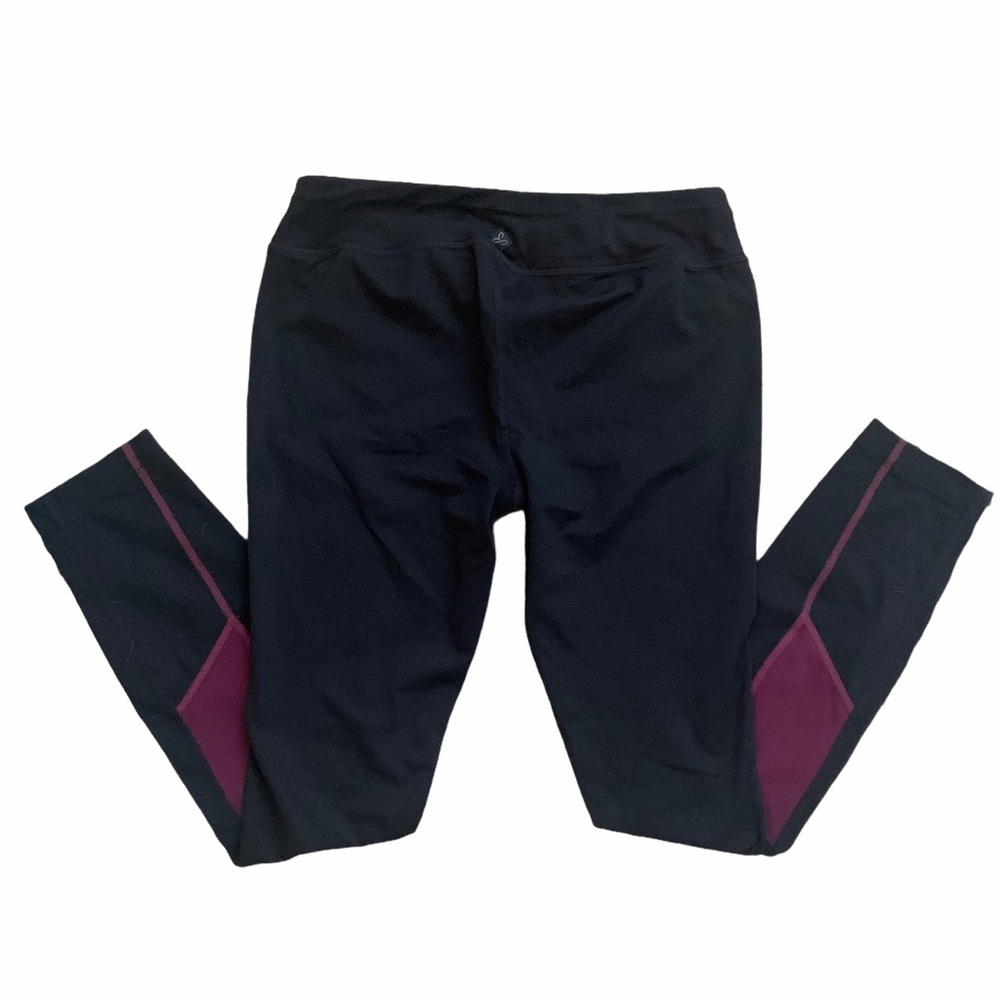 PrAna Gabi Yoga Two Tone Plum and Black Leggings - Picture 2 of 11